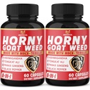 BMVINVOL (2 Packs) Horny Goat Weed Kapsle s Maca, Tribulus, Ginseng. Ashwagandha, Tongkat Ali - 8-in-1 for Support Energy Levels