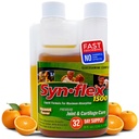 1500mg Liquid Glucosamine & Chondroitin - Vysoká koncentrace Fast- Absorpční vzorec Orange Flavor pomáhá podporovat společné a chrupavkové zdraví - s White Willow Bark, Mangan & Boswellin (32 denní dodávka)
