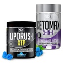 NDS Nutrition XTP Termogenní Blue Berry Snow Cone (45 Servings) a Keto-Max Advanced 3- in-1 pilulky Karbová skříňka Suppressant (90 Kapsle)