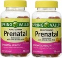Jarní údolí Dospělý Gumový Prenatal Multivitamin s DHA & kyselina listová (balení po 2) 180 Gummies celkem