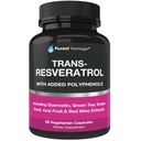 Resveratrol dodatek - Potent 1400mg Formule s Trans Resveratrol, Quercetin, Grape Seed, Green Tea, Acai a Red Wine Extract - 60 Veggie Kapsle