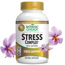 Botanická volba Stress Komplexní kapsle - Mood & Memory Support with Saffron, Ashwagandha, Rhoddiola - Gluten- Free, 60 Kapsle