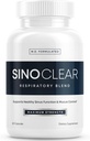SinoClear Lung Detox & Sinus Pressure Relief Dodatek (60 Caps): čisté a přírodní Nasal Decongestant, Sinus Relief, & Lung Cleanse Blend - NAC, Andrographis, & Thyme Leaf - GMO- Free & Made in USA