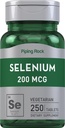 Piping Rock Selenium 200mcg colum124; 250 tablet colum124; Vegetarian, Non- GMO, & gluten zdarma Supplementnt