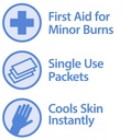 Globe First Aid Burn Gel s Aloe 0,9g Packets, (Box of 144) Pokročilá první pomoc gel pro dočasnou pomoc drobných popálenin, říznutí, a škrabky