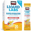 Force faktor tekuté Labs Electrolytes Powder Packets - Mango Margarita - Energy Hydration Packets to make Electrolyte Water with 5 Essential Electrolytes, Vitamíny, Minerály a antioxidanty, 20 Stick Packs