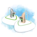 [Crystal Clear] EarCentric Dobíjecí naslouchací pomůcky pro seniory s hlukem zrušení, neviditelný přijímač v kanálu sluchových ztrát, Osobní zesilovač zvuku 124; EarCentric- RIE400-Pair [Beige]