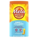 Metamucil Daily Fiber + Collagen, Psyllium Husk Powder, Plant Based Fiber Supplement, Sugar- Free with Stevia, 3-in-1 Fiber Supplement for Digestive Health, Orange Flaused, 90 Dávky