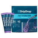 DripDrop Hydration Packets - Grape - Single Serve Electrolytes Powder Drink Mix - Non- GMO, Gluten Free, Vegan - 32 Sticks