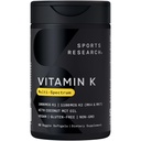 Sportovní výzkum Vitamin K Multispektrum - Tři typy vitamínu K: K1, K2 MK-4 & K2 MK-7 - Vegan Friendly, Plantgel kapsle - 60 softgelů
