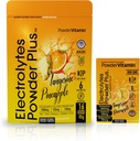 PowderVitamin Electrolytes Powder Plus, Keto, Tangerine Ananas, bez cukru, růžová himalájská sůl, 1000mg draslík, 120mg vápníku, 120mg hořčíku, Non- GMO, Nulové kalorie, (16 Hydratační pakety)