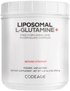Codeage Liposomální L- glutamin Powder - High- Potency L- Glutamine 5 000 mg per Serving - 3- Month Supply - Liposomal Delivery, Free- Form Amino Acid, Neochucený glutamin - Non- GMO gluten- Free - 16.67 oz