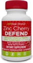 Basic Brands - Zinek Cherry Defend - 100 Lozeng - Přírodní třešňový flavor Zinc- Lozenges - Imunitate Boost, Cold Relief, Non- GMO, zink acetát a vitamín C - 2-Pack