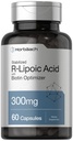 Horbäach stabilizované R- Lipoic Acid 300mg Acid 124; 60 Kapsle 124; s Biotin Optimizer PHAR124; Non- GMO, gluten Free PHAR124; Na-RALA dodatek
