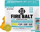 Fire Science Fire Salt Hydration Sticks, Electrolytes & Coconut Water, Hydration Drink Mix with Magnesium, Draslík & Sodík, Nulový cukr, Single Serve On The Go Packs, Lemon Lime Flavor, 32 Počet