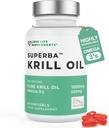 Krill Oil Omega 3 Kapsle vysoká síla 1000mg Astaxanthin a fosfolipidy pro absorpci