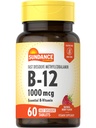 Sundance vitamin B12 1000 mcg colum124; Fast Disolution Tablet CLAS124; As Methylkobalamin CLAS124; Vegetarian, Non- GMO & gluten zdarma dodatek