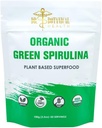 Green Spirulina Powder - Plant Based Superfood - Blue- Green Algae, No Fishy Smell, Natural Food Coloring for Smoothies & Protein Drinks - USDA Organic, Vegan, Gluten Free