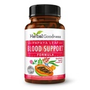Herbal Bohemia Papaya Leaf Blood Support Capsules - Destilát & Bone Marrow Health, Imunity Support & Blood Cleanse - 60 / 450mg Veggie Capsules (1 lahvička)