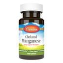 Carlson - Chelated Manganese, 20 mg, Superior Absorpce, Zdravý metabolismus, Podpora kostí a zdraví mozku, 100 tablet