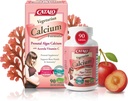 CATALO Vegetariánské vápník doplňky pro ženy - Plant- Based Red Algae vápník s hořčíkem a vitaminem C pro lepší absorpci - 90 tablet