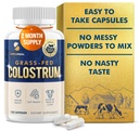 Mlezivo dodatek 2 Měsíční dodávky, Tráva Fed Bovine Colostrum, Mlezivo Práškové kapsle