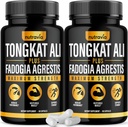 (2 Pack) Tongkat Ali Fadogia Agrestis pro muže doplněk, Muž Nitric Oxide Booster Longjack Tongkat Ali Extract Powder Vitamins Test Pump Flow Performance Blend Tongkat- Ali pro ženy (120 Kapsle)