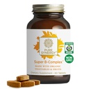 PURE SYNERGY Super B-Complex 124; Vitamin B komplex vyrobený s organickými Whole Foods CLAS124; Vegan dodatek s přírodní vitamín B12, Niacin, a folát CLAS124; pro podporu energie, soustředění a nálady (60 tablet)
