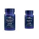 Life Extension Macuguard Eye Health Supplement with Lutein, Meso-Zeaxanthin, Saffron & Astaxanthin - 60 Počet a Super K vitamin K1 K2 MK-7 MK-4 Vitamin C - 90 Softgels