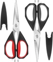 LIVINGO Kuchyňské nůžky, 2 Pack 9.25 "Užitečné vše účel Drůbeží nůžky těžké Duty Myčka nádobí bezpečné, přijít Sharp nerezové oceli Vaření nůžky na potraviny pro řezání masa, kuřecí maso, zelenina, ryby