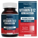 BioActive Vitamin B12 - 5000 mcg, Obsahuje 3 BioActive Forms B12 Plus Metylfolátový kofaktor - Methyl B12, Adenosyl B12 & Hydroxy B12 PHAR124; Podporuje energii, Metabolismus & Mood PHAR124; Vegan, Non- GMO (60 Služeb)