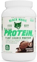 Black Magic Plant- Source 100% Vegan Protein - Keto, Nízký cukr, mléčný protein zdarma - Pre / Post cvičení - Čokoládová zmrzlina - 20g protein - 2 LB