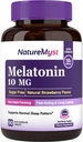 Melatonin 10 MG, Rychlé rozpuštění tablety, Ultra síla, Non- Habit Forming, Sleep & Calmness Support, No Sugar, Natural Strawberry Flavor, 90 Tablety