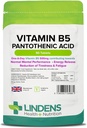Lindens Vitamin B- 5 B5 100 x 460mg tablety (Pantotenová kyselina)