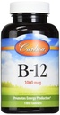 Carlson Labs B-12-SL, 1000mcg, 180 Žvýkací tablety