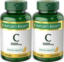 Nature 's Bounty Vitamin C, 1000mg, Podporuje imunitní zdraví, 100 kaplet (Balení po 2)