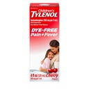 Dětský tylenol Tekutá perorální suspenze Reliever & Fever Reducer s acetaminofen, Aspirin -, Ibuprofen -, High Fructosa Corn Syrup- & Dye- Free, Cherry, 4 Fl. Oz