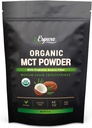 Organic MCT Powder - USDA Certified, s Prebiotic Acacia Fiber; Keto Friendly, Vegan, Gluten Free; 8oz
