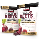 Balení síly Faktor Celkem Beets Ultimate Heart Health Blood Pressure Support Chews with CoQ10, Beet Root Powder, Grape Seed Extract, Krevní tlak dodatek pro oběh a krevní tok, 120 Soft