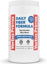Yerba Prima Daily Fiber Formule - 20 oz Powder - Neochucený, Koncentrovaná směs rozpustného / nerozpustného, Psyllium Seed Husks, Acacia Gum, Apple Fiber for Bulk - Dietní směsný dodatek - Regularita