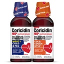Coricidin HBP Maximální síla studená & Flu den & noc Sugar- Free Liquid Twinpack, Decongestant- Free Cold Medicine pro dospělé s vysokým krevním tlakem -12 Fl Oz (balení po 2)