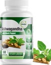 GreeNatr Organic Ashwagandha Kapsle s Black Pepper pro zlepšení absorpce - Mood Enhancer s energetickou a kognitivní funkcí - 1300 mg Veggie Kapsle (1 lahvička)