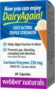 Webber Naturals Dairy opět 250mg Lactase Enzyme Triple Strength, 60 Kapsle