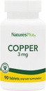 NaturesPlus Copper 3 mg - 90 tablet - Podporuje celkové Wellness - Gluten Free - 90 Služeb