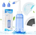 URAQT Neti Pot, Nasal Rinse Kit Nose Wash Cleaner, 300ml Sinus Rinse Lahev s 20 Nasal Wash Salt Packets a 10 Teploměr Nálepka, Tlak Rinse Nasal zavlažování pro dospělé a Kid BPA zdarma