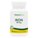 NaturesPlus Iron - 40 mg, 90 tablet - Vegetariánské, Gluten Free - 45 Služeb