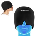 Migréna Relief Cap Ice Head Wrap a Klobouk 124; Hot / Cold Gel Pack s obličejovou a oční maskou Compress for Heaches Relief - Black
