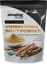 Úžasné jídlo Ashwagandha kořenová 124; 1 Lb prášek 124; USDA Certified Organic Supplement CLAS124; Vegan CLAS124; Non-GMO CLAS124; gluten Free CLAS124; Made in USA