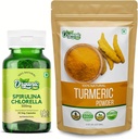 ORGANICKÁ ZING Spirulina Chlorella - 30Cap & Turmeric Powder - 227g