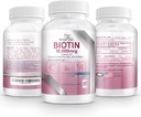 Biotin 10,000MCG Kapsle Růst vlasů pro ženy a muže - Vitamin B7 pilulky - Vysoká potence dodatek pro zdravé kožní nehty a transplantace vlasů
